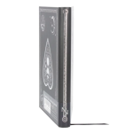 Book Journal Embossed Black and White Spirit Board Design 